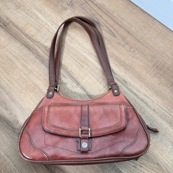 Y2K Spring Leather Shoulder Bag Brown - Picture 3 of 13